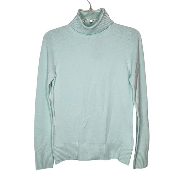 French Connection Babysoft Turtleneck Sweater Aqua Size Medium New With Tags - Picture 1 of 7